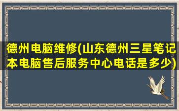 德州电脑维修(山东德州三星笔记本电脑售后服务中心电话是多少)