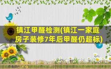 镇江甲醛检测(镇江一家庭房子装修7年后甲醛仍超标)